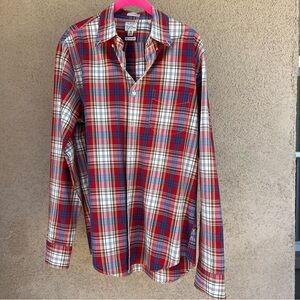 J.Crew Men’s Button Down Long Sleeve Plaid Shirt Classic Medium